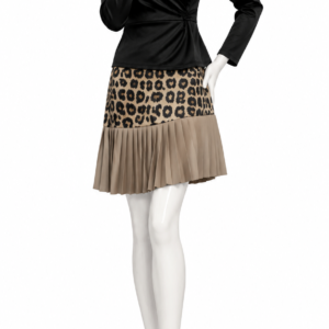 Leopard Pleated Mini Dress Set