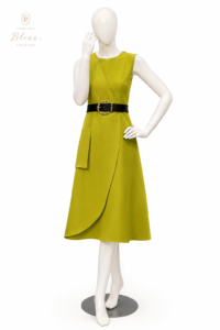 Lime Elegance Midi Dress